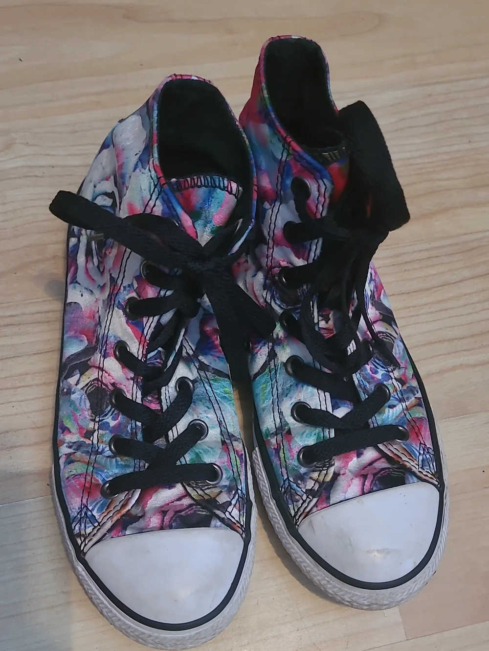 Converse Multicolor Tie-Dye High-Top Sneakers with Black Laces